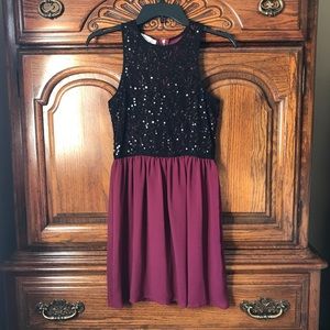 Nordstrom Rack Black/Wine Dress